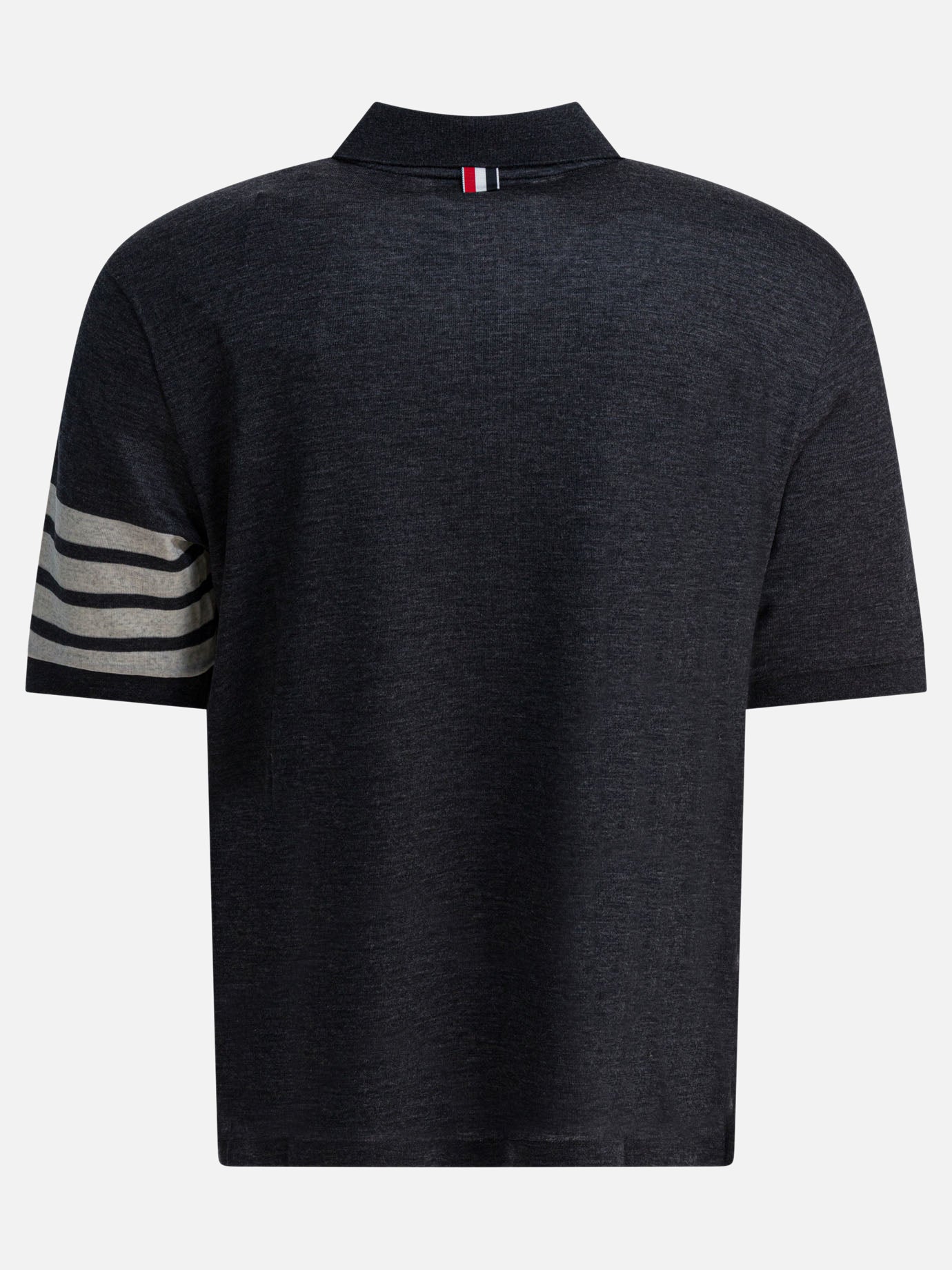 Polo shirts with buttons Logo  Grey - Thom Browne Men | PDP | Replica Handbags  | 2
