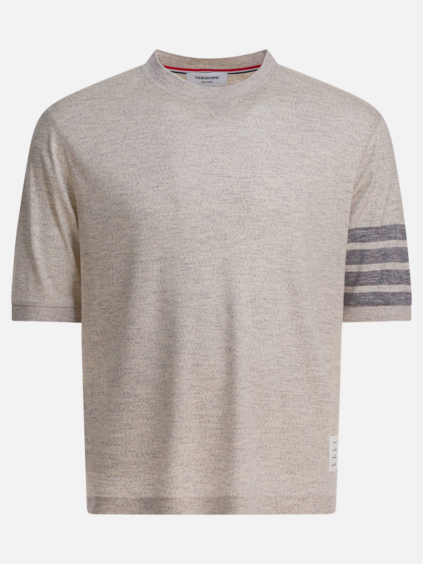 Crewneck t-shirts Solid colour  Grey - Thom Browne Men | PDP | Replica Handbags  

