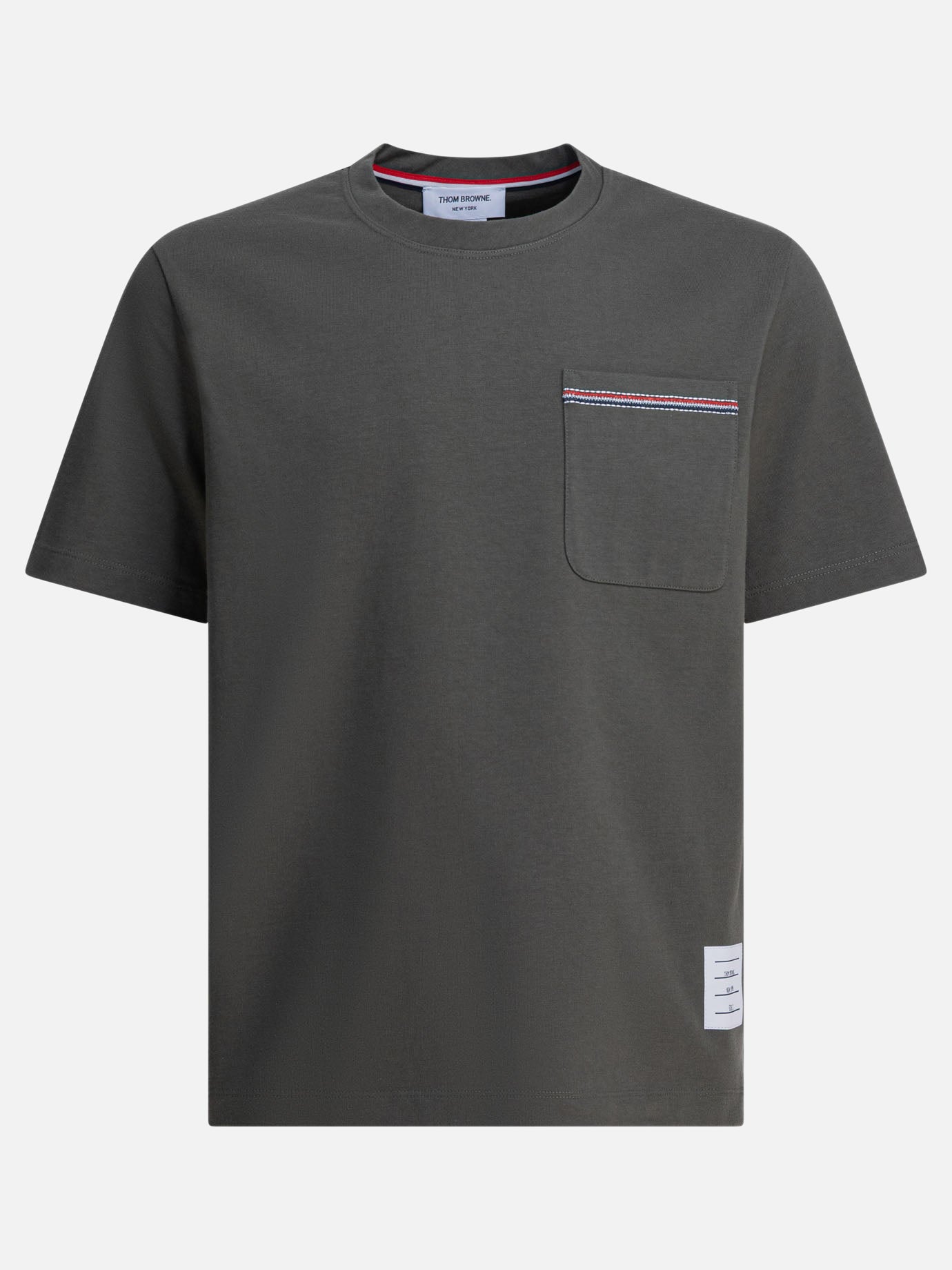 Crewneck t-shirts Solid colour  Green - Thom Browne Men | PDP | Replica Handbags  
